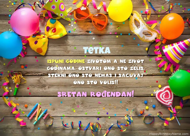Sretan rođendan fotografije Tetka