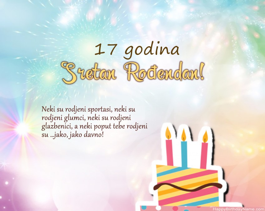 17 godina stara djevojka Sretan rođendan u stihovima