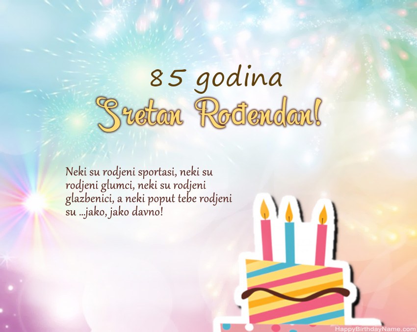 85 godina stara žena Sretan rođendan u stihovima
