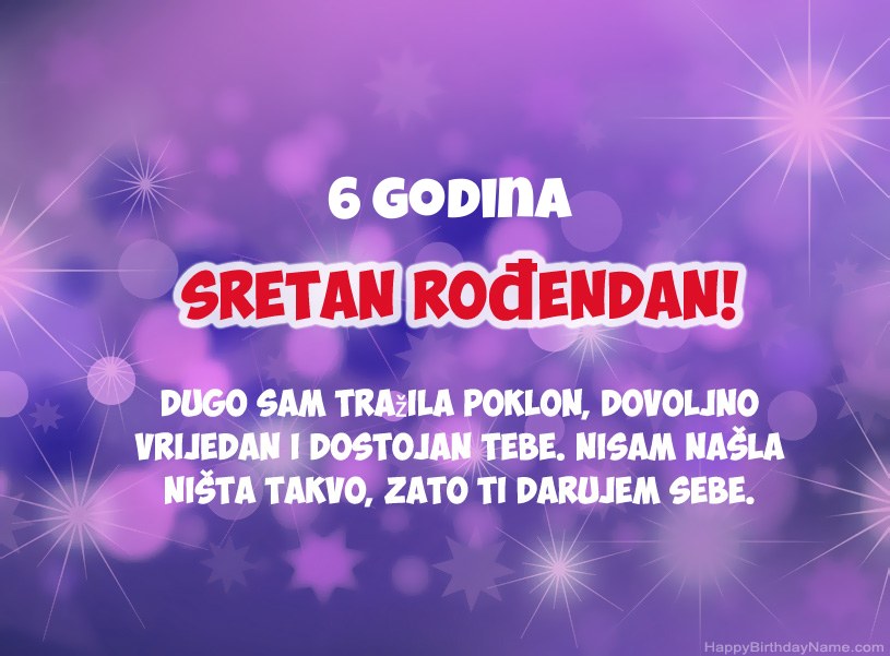 Prekrasne slike za Happy Birthday Dječak star 6 godina