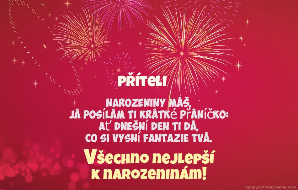 Všechno nejlepší k narozeninám Příteli, krásné básně