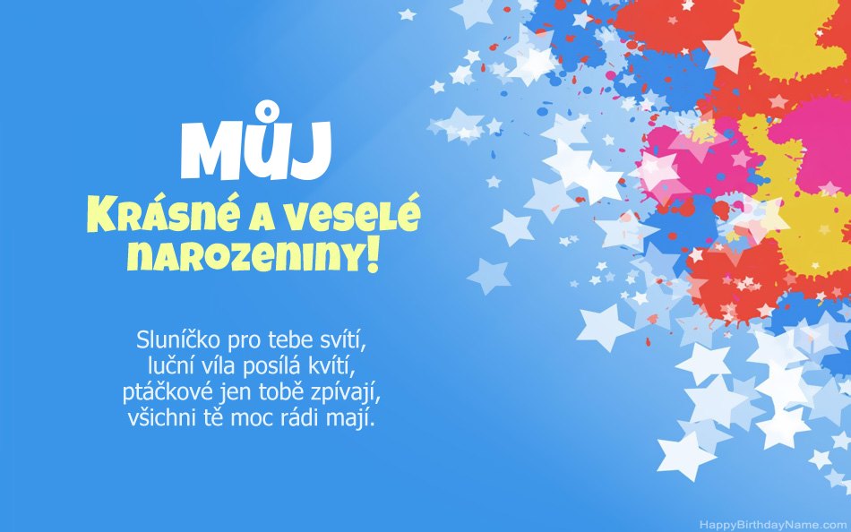 Gratulujeme k narozeninám Můj