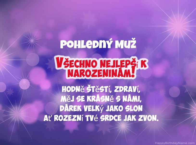 Krásné fotografie pro všechno nejlepší k narozeninám Pohledný Muž