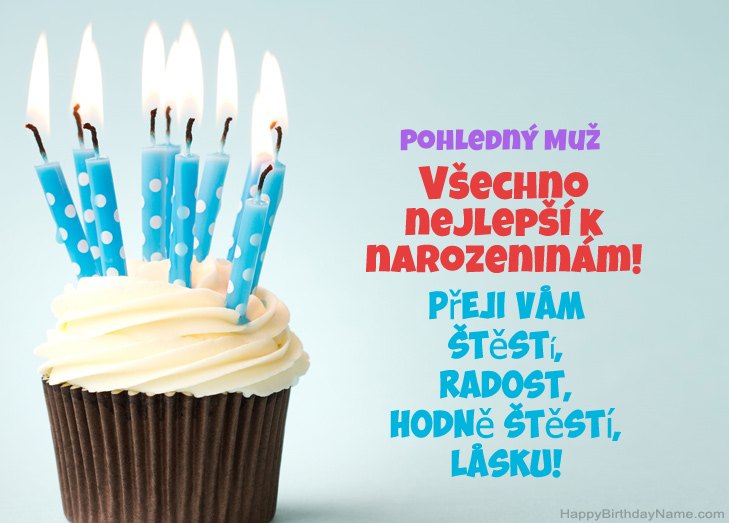 Gratulujeme k narozeninám Pohledný Muž