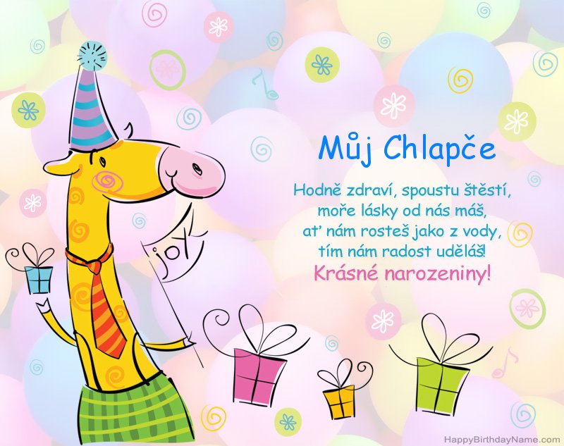 Gratulujeme k narozeninám Můj Chlapče