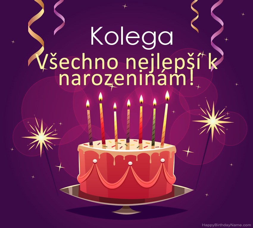 Legrační pozdravy pro všechno nejlepší k narozeninám Kolega obrázky