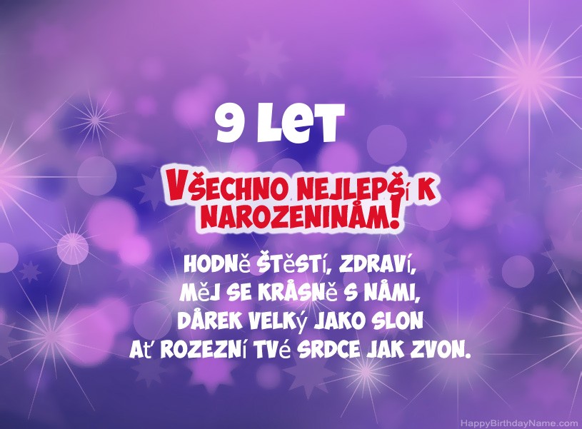 Krásné fotografie pro všechno nejlepší k narozeninám 9letý chlapec