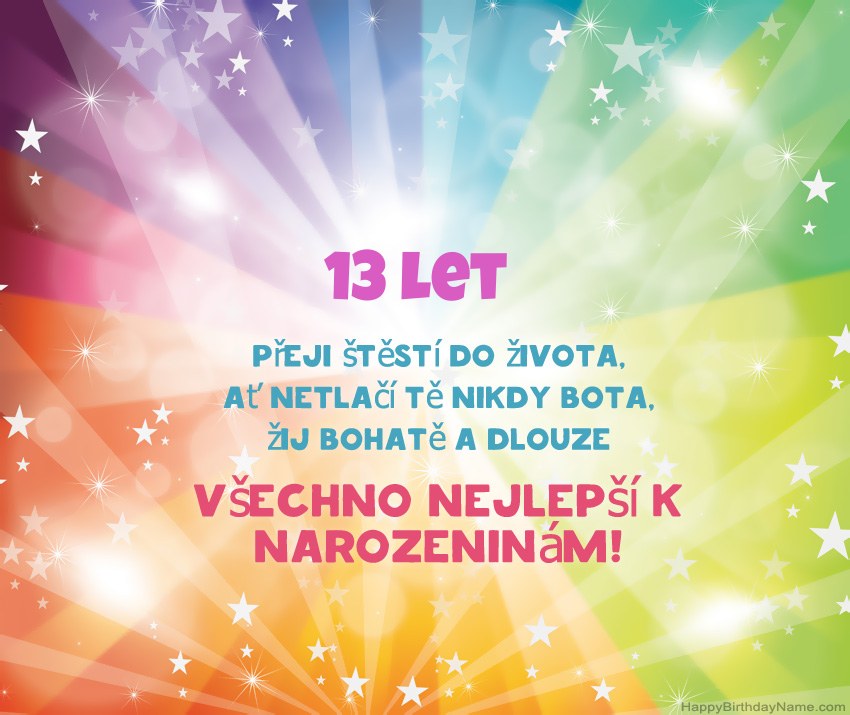 Krásné šťastné narozeniny karty 13letý chlapec