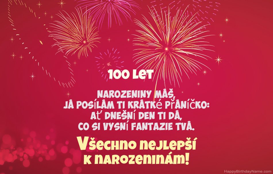 Všechno nejlepší k narozeninám 100letý muž, krásné básně
