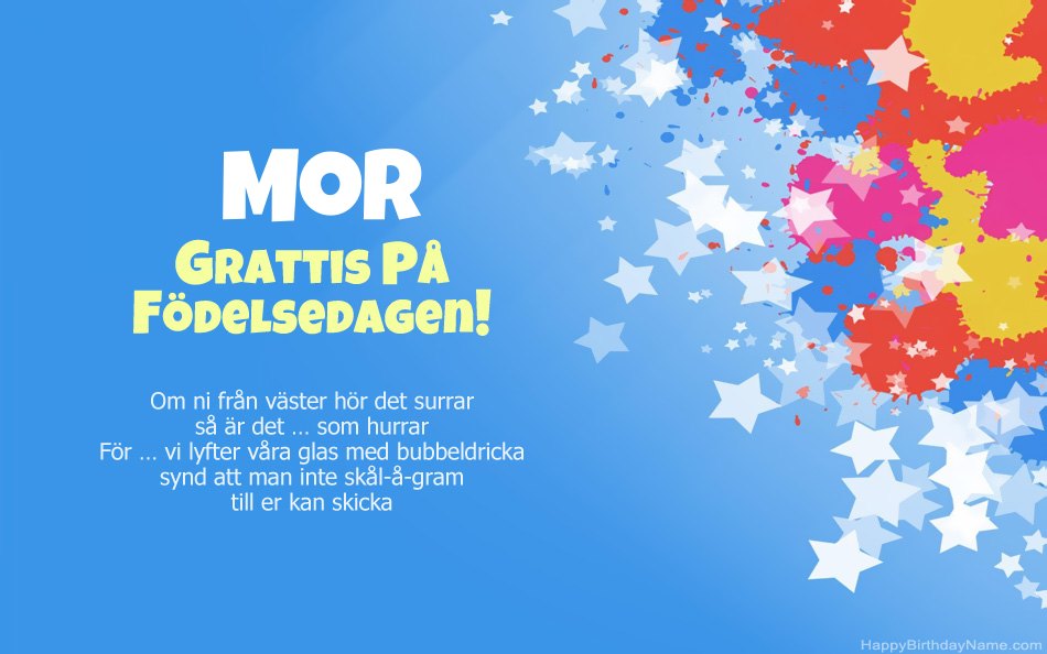 Grattis till födelsedagen Mor