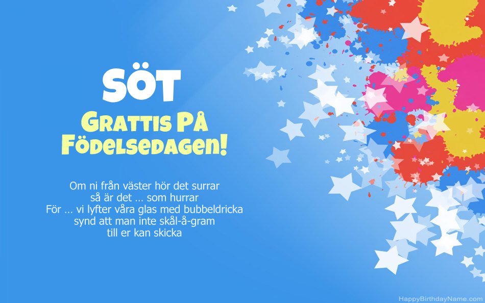 Grattis till födelsedagen Söt
