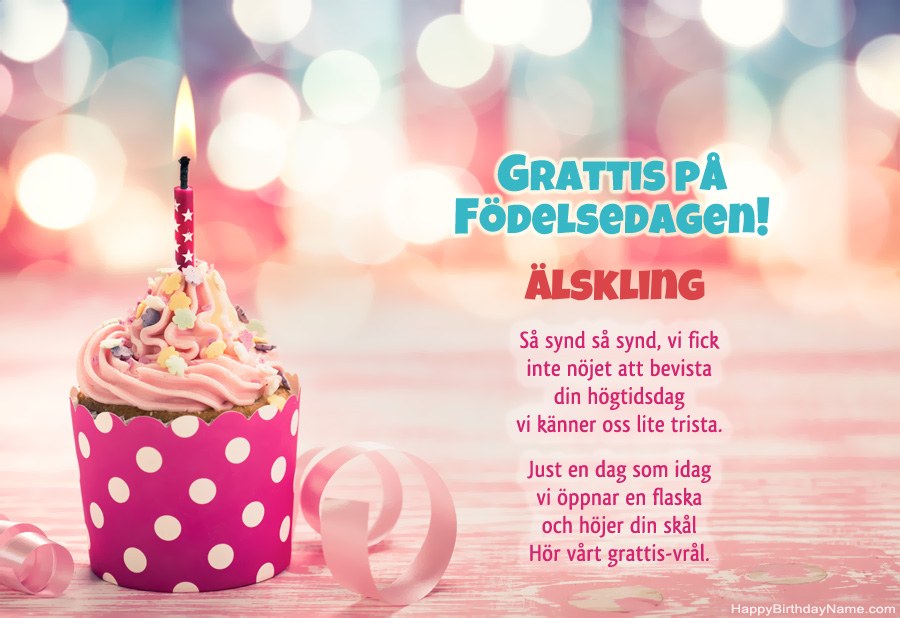 Ladda ner gratulationskortet Älskling gratis