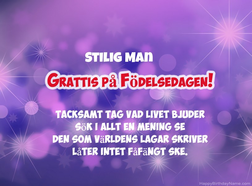 Vackra bilder för Happy Birthday Stilig Man