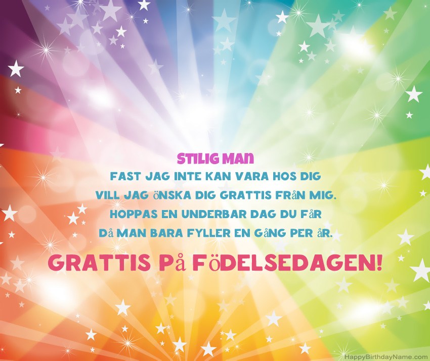 Vackra gratulationskort Stilig Man