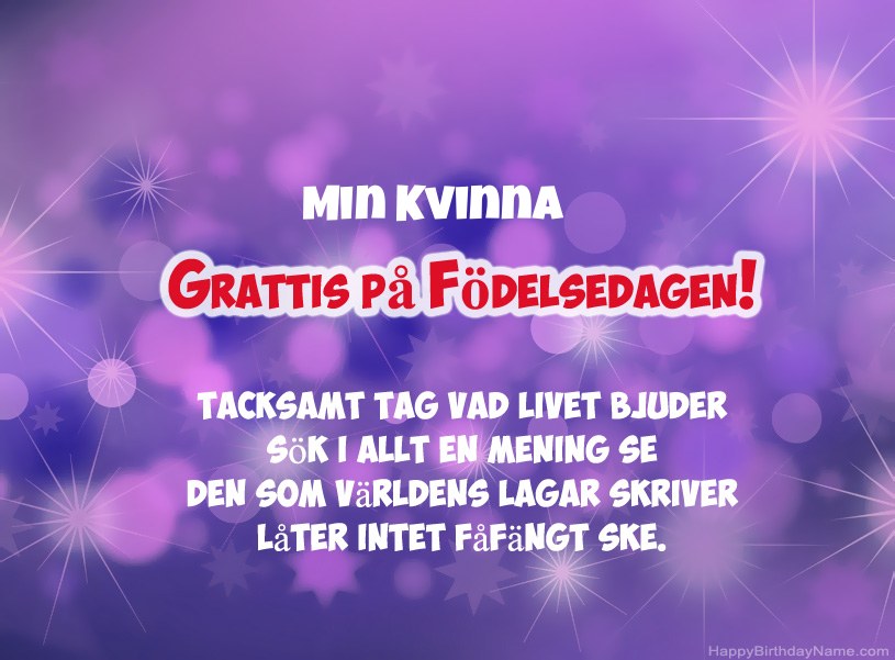 Vackra bilder för Happy Birthday Min Kvinna