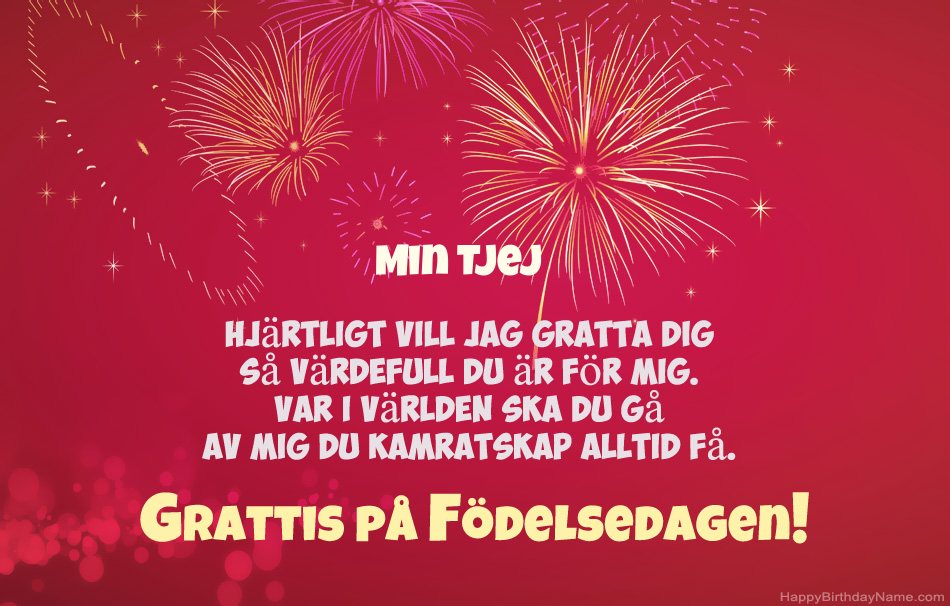 Min Tjej Grattis på födelsedagen, vackra dikter