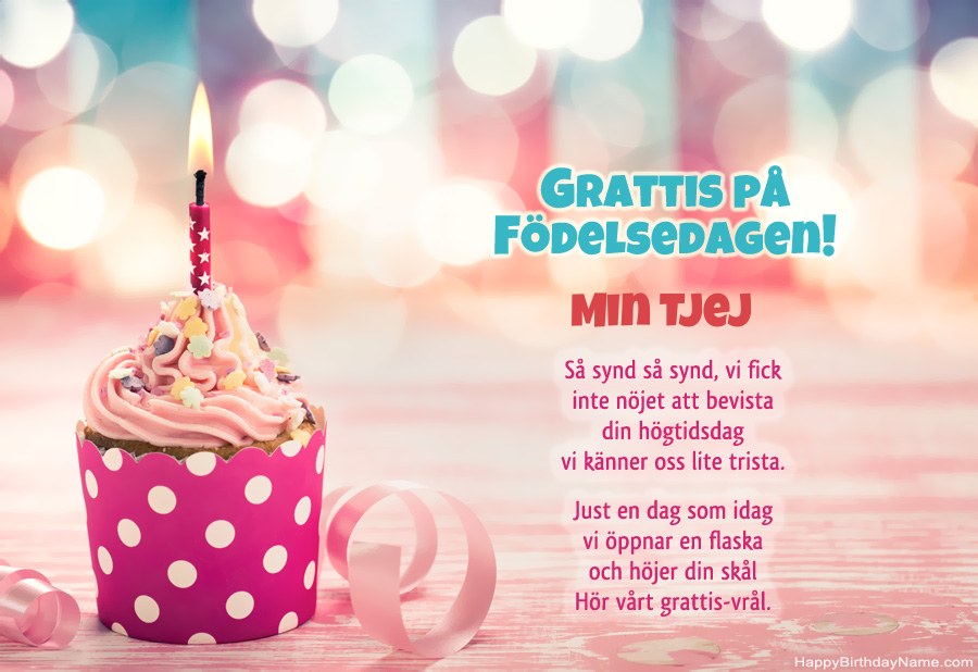 Ladda ner gratulationskortet Min Tjej gratis