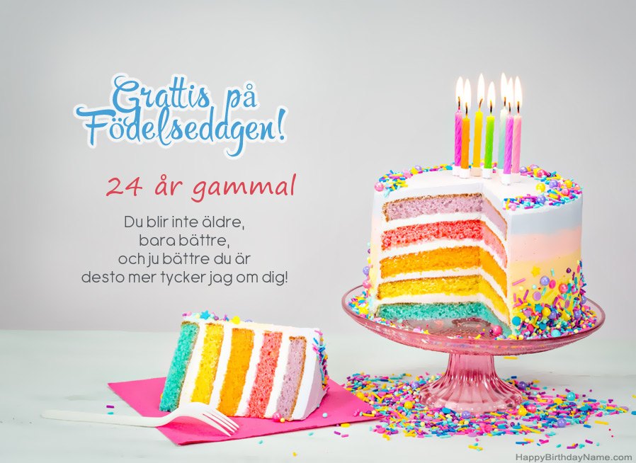 Önskar 24 år gammal tjej för Grattis på födelsedagen