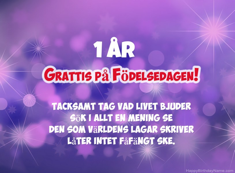 Vackra bilder för Happy Birthday 1 år gammal pojke