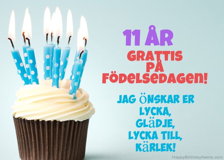 Grattis till Grattis på födelsedagen 11 år gammal pojke
