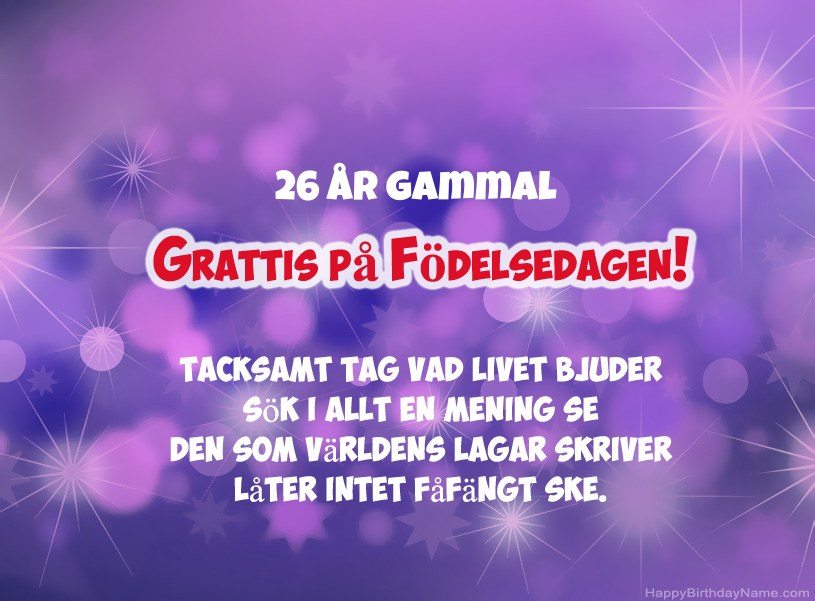 Vackra bilder för Happy Birthday 26 år gammal man