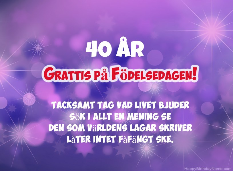 Vackra bilder för Happy Birthday 40 år gammal man