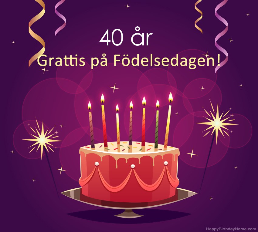 Roliga hälsningar för Happy Birthday 40 år gammal man-bilder