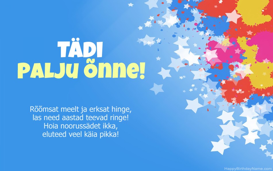 Palju õnne sünnipäevaks Tädi Palju õnne sünnipäevaks Tädi