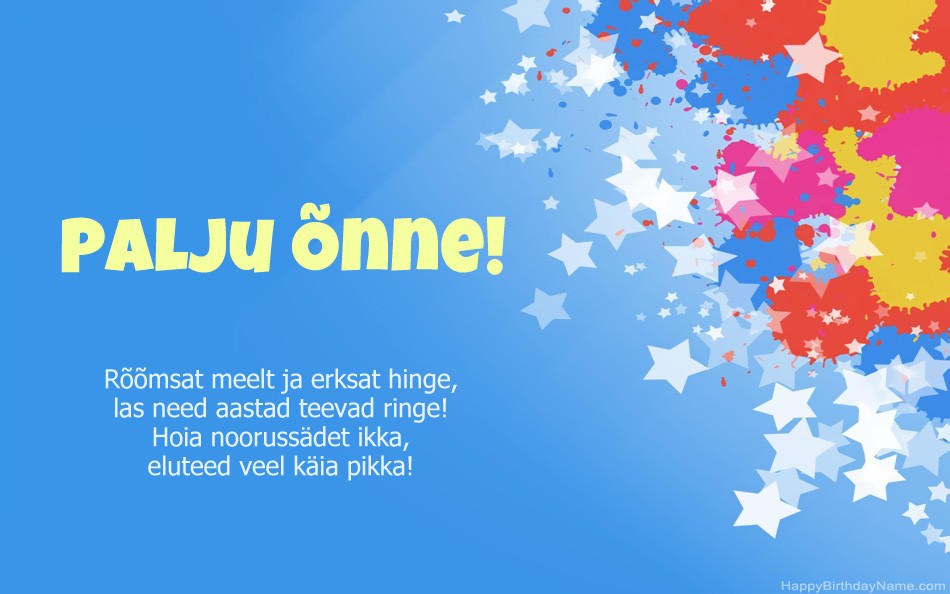Õnnitleme sünnipäeva puhul