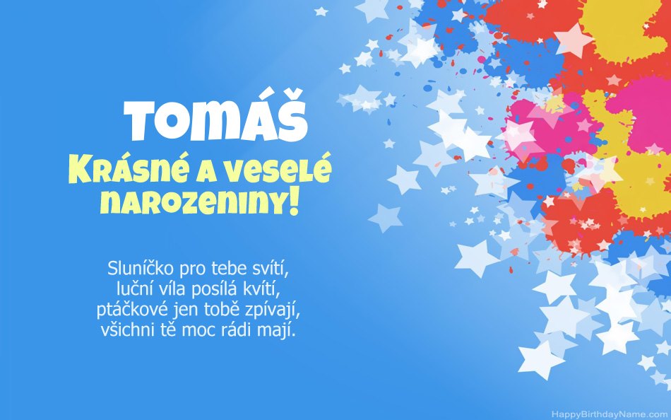 Blahopřeji k narozeninám Tomáš