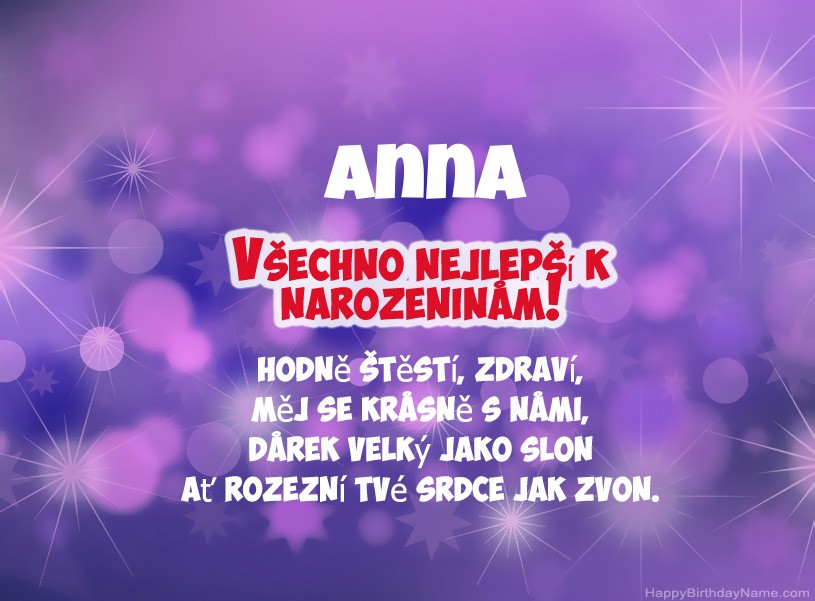 Krásné fotografie k narozeninám Anna