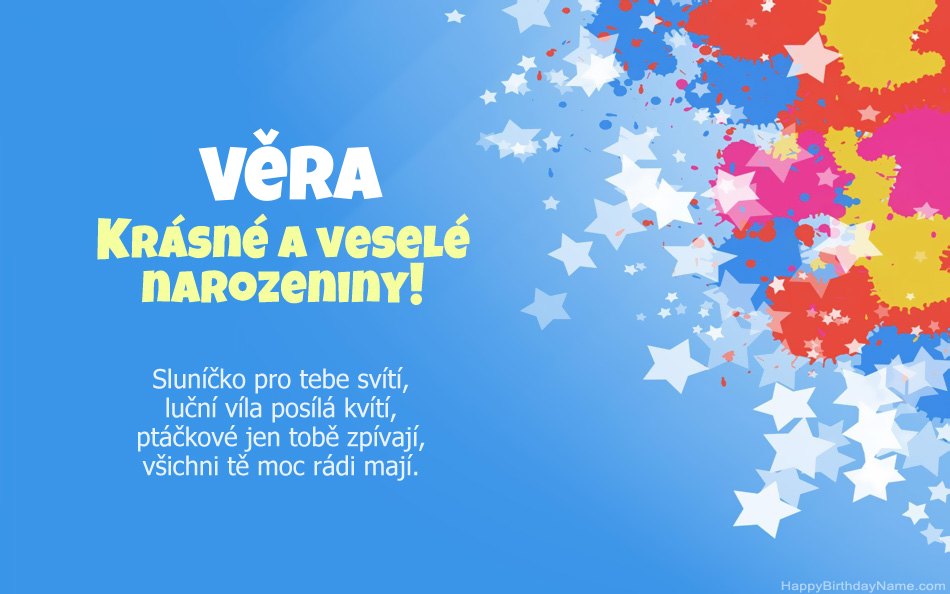 Blahopřeji k narozeninám Věra