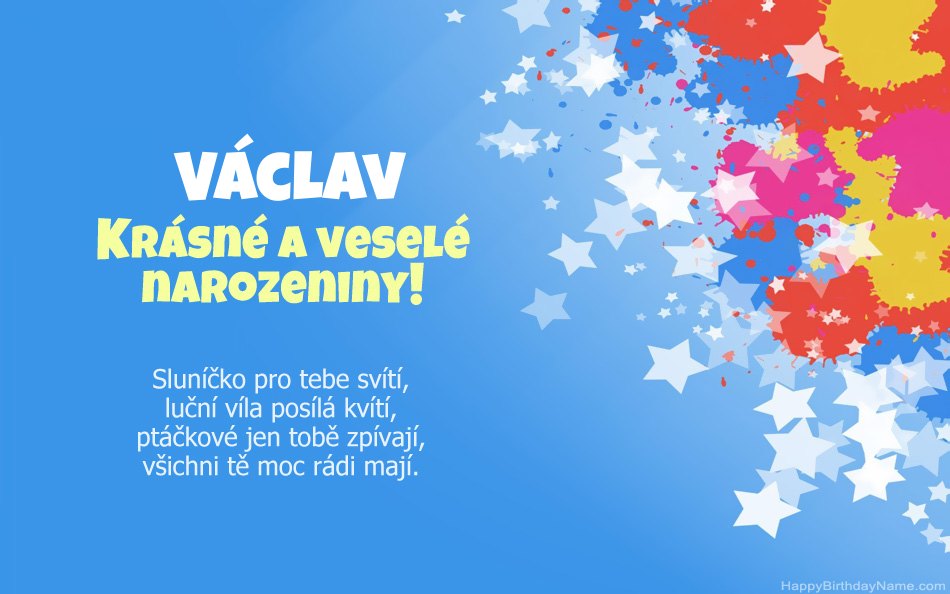 Blahopřeji k narozeninám Václav