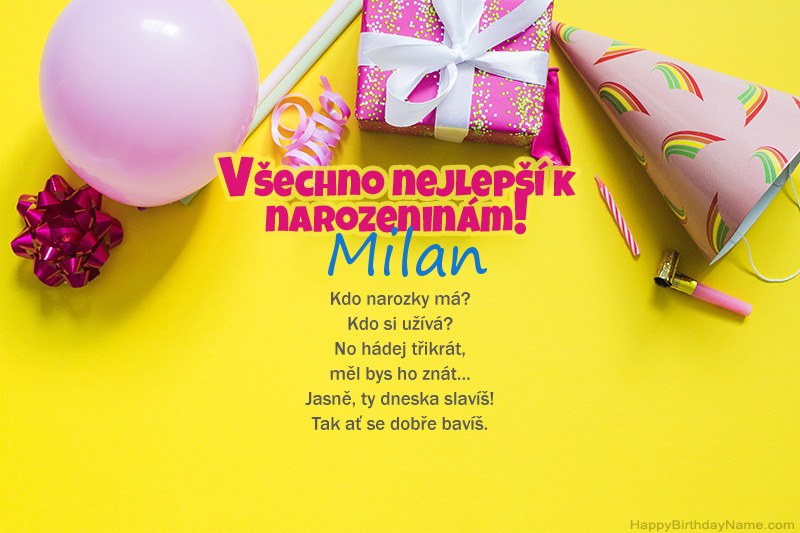 Všechno nejlepší k narozeninám Milan v próze