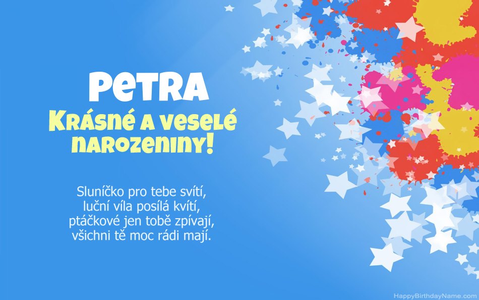Blahopřeji k narozeninám Petra