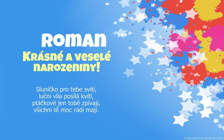 Blahopřeji k narozeninám Roman