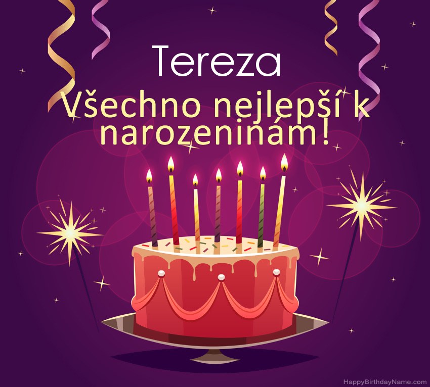Legrační pozdravy pro všechno nejlepší k narozeninám Tereza obrázky