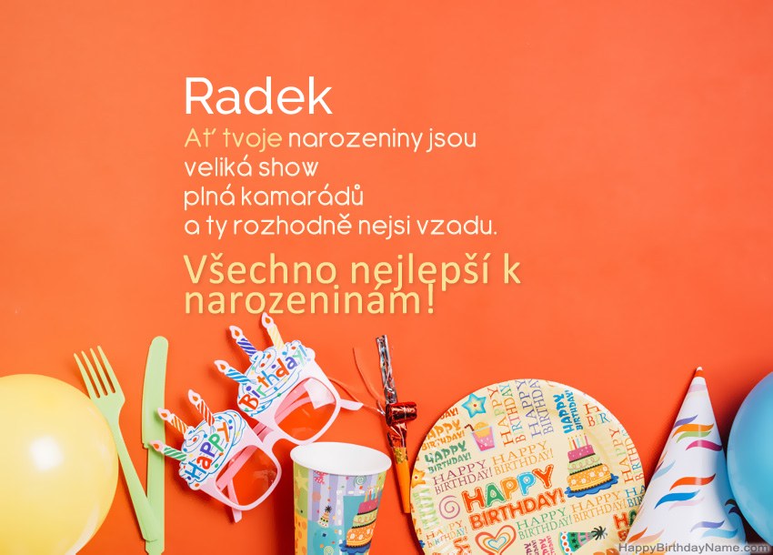 Všechno nejlepší k narozeninám pro Radek