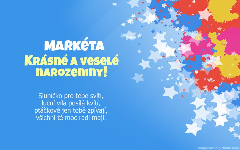 Blahopřeji k narozeninám Markéta