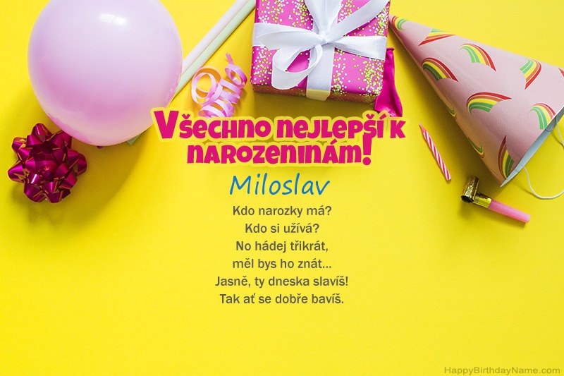 Všechno nejlepší k narozeninám Miloslav v próze