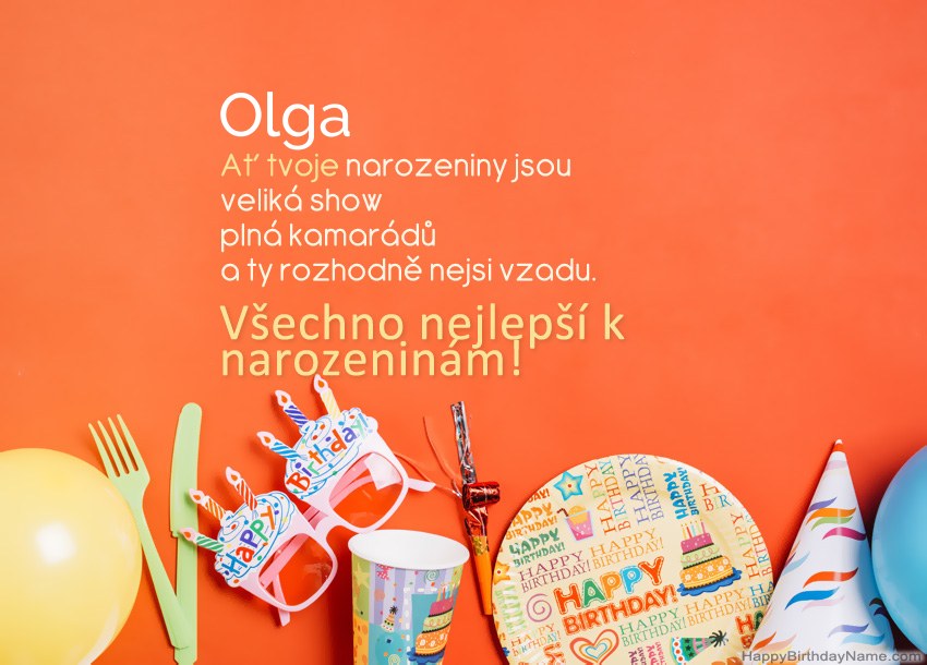Všechno nejlepší k narozeninám pro Olga