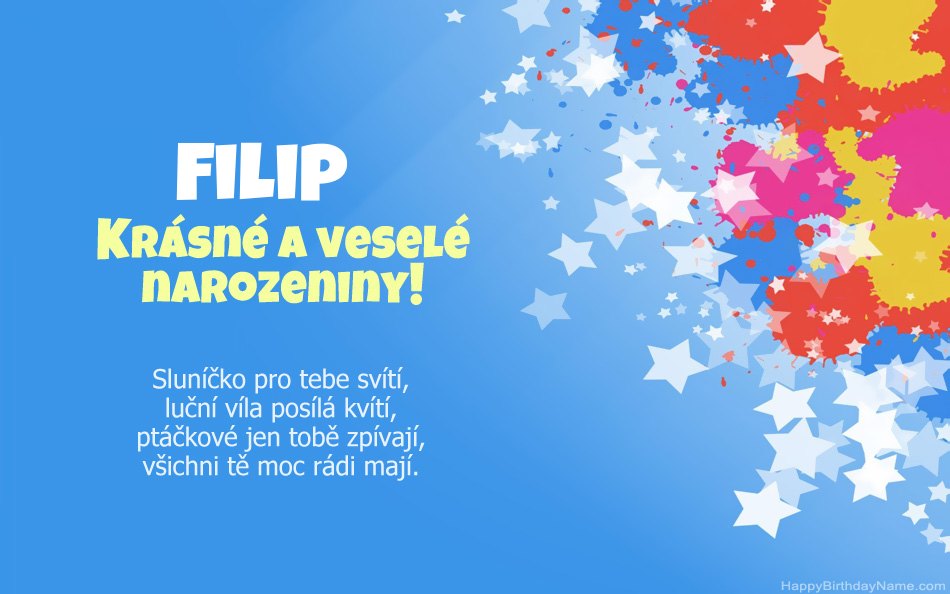 Blahopřeji k narozeninám Filip