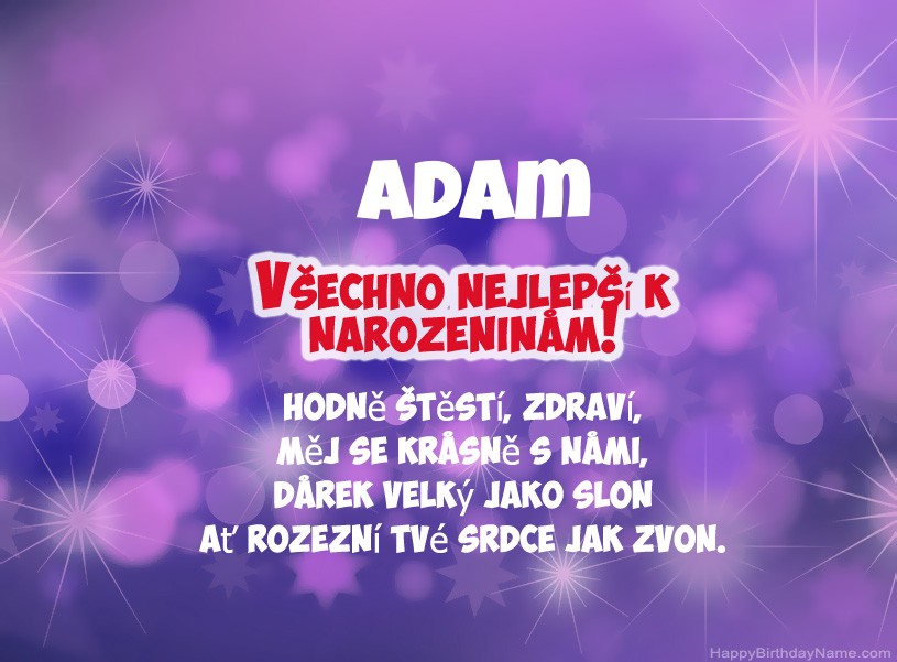 Krásné fotografie k narozeninám Adam