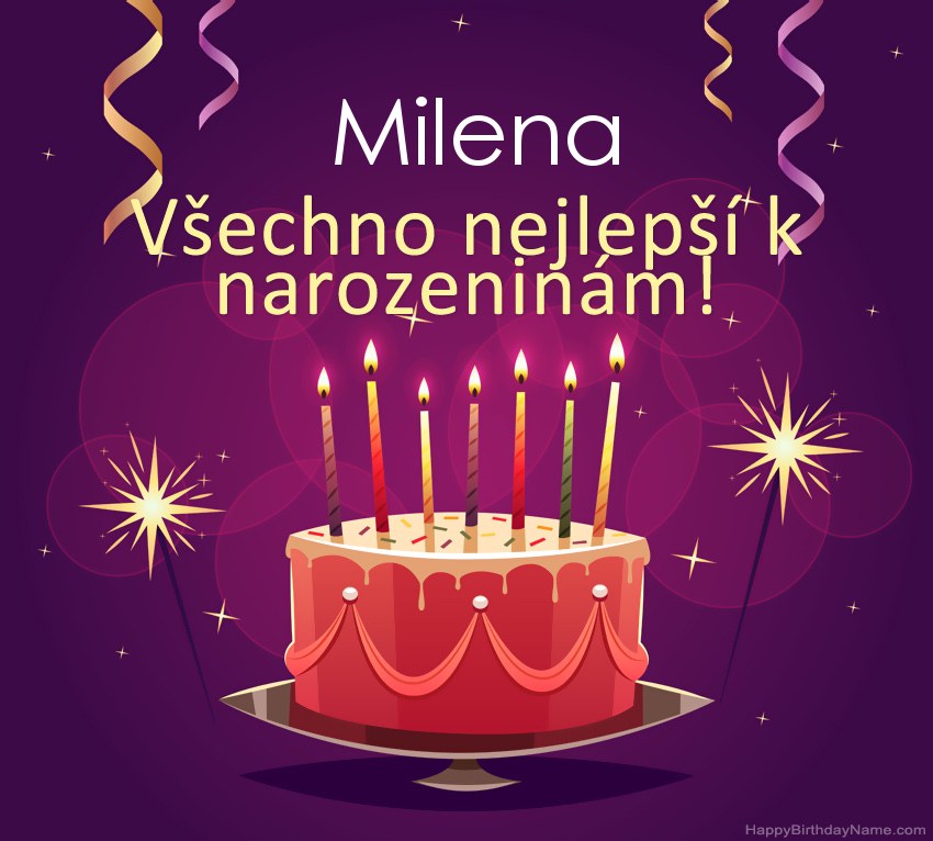 Legrační pozdravy pro všechno nejlepší k narozeninám Milena obrázky