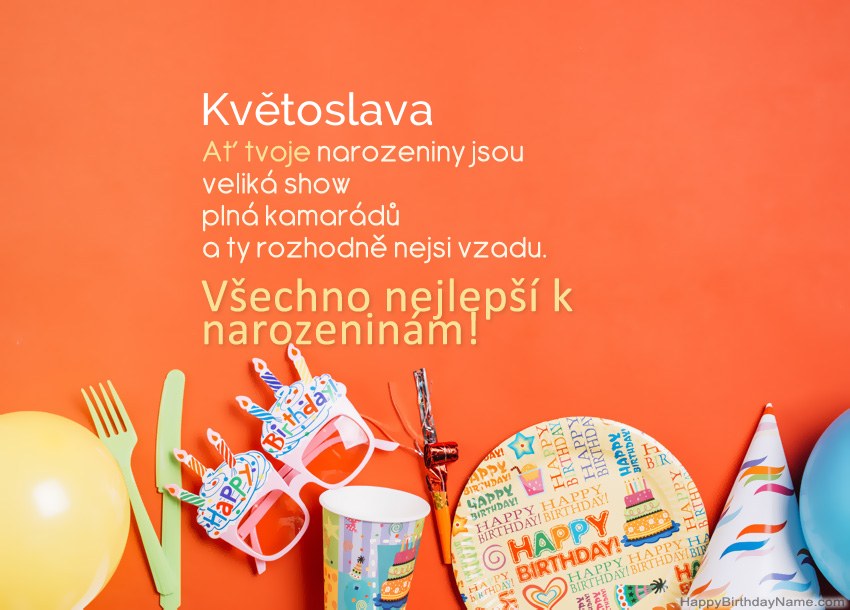 Všechno nejlepší k narozeninám pro Květoslava