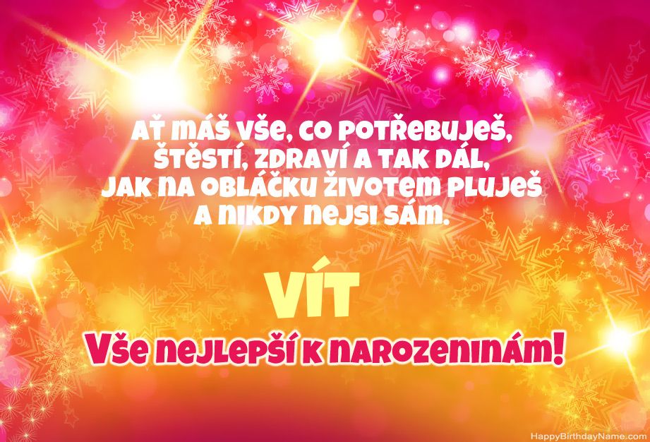 Skvělé blahopřání k narozeninám Vít