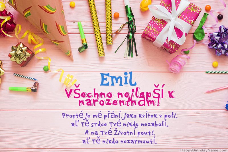 Stáhněte si všechno nejlepší k narozeninám Emil zdarma