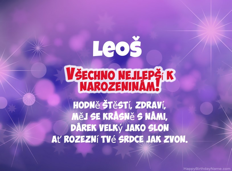 Krásné fotografie k narozeninám Leoš