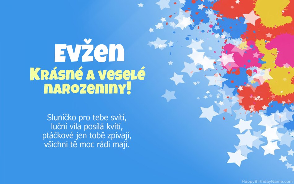 Blahopřeji k narozeninám Evžen