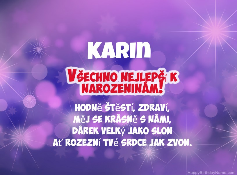Krásné fotografie k narozeninám Karin